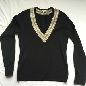 J. Crew black v neck sweater